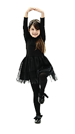 Siyah Uzun Kollu Bale Elbisesi